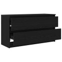  Szafka pod TV Czarna 100x35x54 cm Drewno klejone Lumarko! Lumarko!