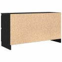  Szafka pod TV Czarna 100x35x54 cm Drewno klejone Lumarko! Lumarko!