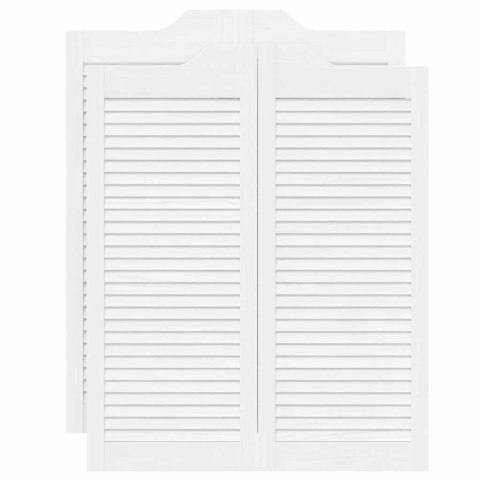 Drzwi wahadłowe żaluzjowe 2 pary białe 100x80 cm Lumarko! Lumarko!