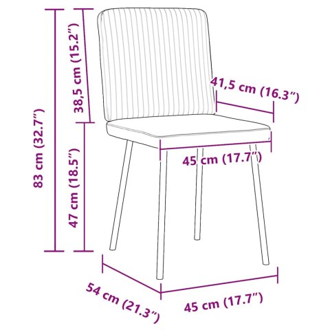  Krzesła stołowe, 2 szt., kremowe, obite aksamitem Lumarko! Lumarko!