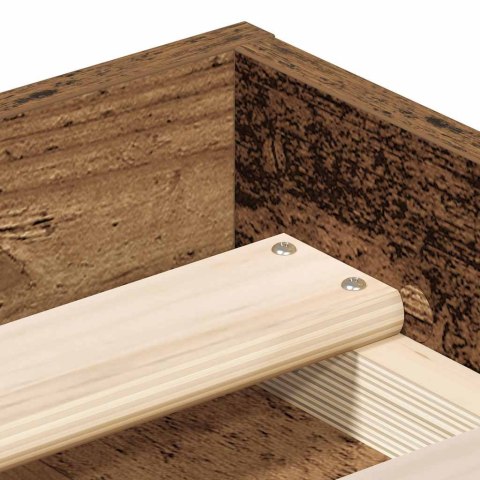 Rama łóżka bez materaca Stare drewno 120x190cm Drewno klejone Lumarko! Lumarko!