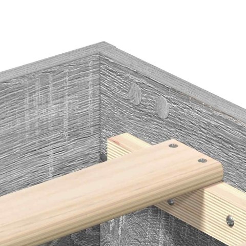 Rama łóżka bez materaca Szary Sonoma 150x200 cm Drewno klejone Lumarko! Lumarko!