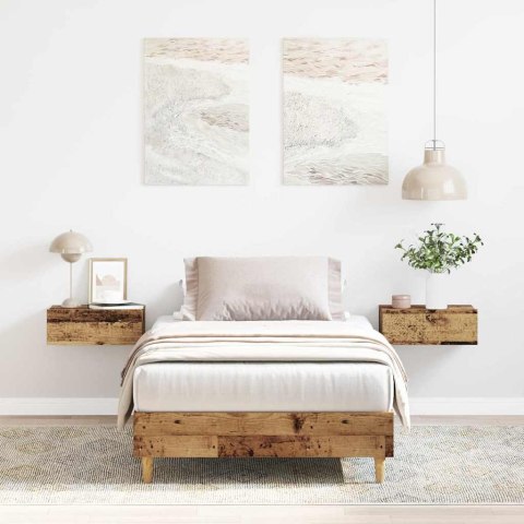 Rama łóżka bez materaca Stare drewno 100x200 cm Drewno klejone Lumarko! Lumarko!