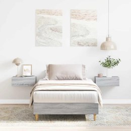 Rama łóżka bez materaca Szary Sonoma 100x200 cm Drewno klejone Lumarko! Lumarko!