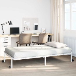 Rama łóżka bez materaca składana biała 90x200 cm stalowa Lumarko! Lumarko!
