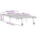 Rama łóżka bez materaca składana biała 90x200 cm stalowa Lumarko! Lumarko!
