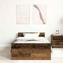 Rama łóżka bez materaca Stare drewno 90x190cm Drewno klejone Lumarko! Lumarko!