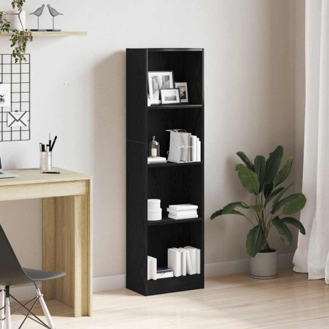 Regał biblioteczny Czarny Dąb 40x24x143 cm Drewno klejone Lumarko! Lumarko!
