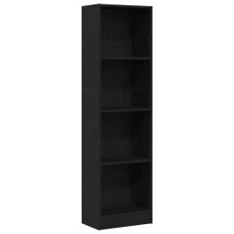 Regał biblioteczny Czarny Dąb 40x24x143 cm Drewno klejone Lumarko! Lumarko!