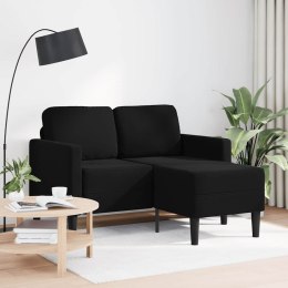 Sofa 2-osobowa z leżanką w kształcie litery L Czarna 125 cm Lumarko! Lumarko!