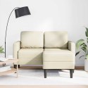 Sofa 2-osobowa z leżanką w kształcie litery L, kremowa, 125 cm Lumarko! Lumarko!