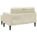 Sofa 2-osobowa z leżanką w kształcie litery L, kremowa, 125 cm Lumarko! Lumarko!