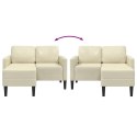 Sofa 2-osobowa z leżanką w kształcie litery L, kremowa, 125 cm Lumarko! Lumarko!