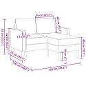 Sofa 2-osobowa z leżanką w kształcie litery L, kremowa, 125 cm Lumarko! Lumarko!