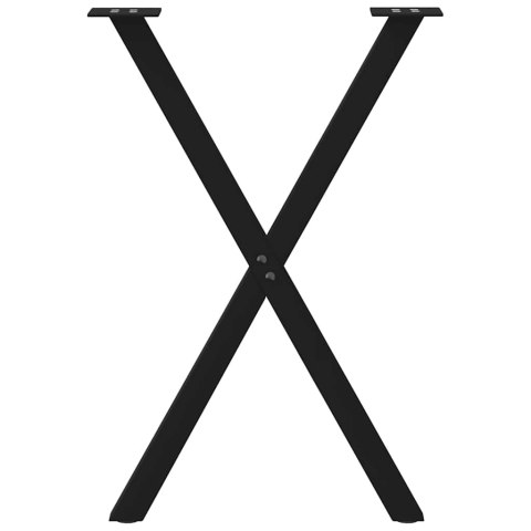 Nogi do stołu jadalnego, 2 szt., czarne, 57x(72-73) cm, stal Lumarko! Lumarko!