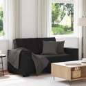 Sofa 2-osobowa, czarna, 120 cm, tapicerowana aksamitem Lumarko! Lumarko!