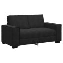 Sofa 2-osobowa, czarna, 120 cm, tapicerowana aksamitem Lumarko! Lumarko!