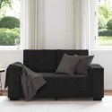 Sofa 2-osobowa, czarna, 120 cm, tapicerowana aksamitem Lumarko! Lumarko!