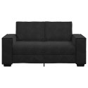 Sofa 2-osobowa, czarna, 120 cm, tapicerowana aksamitem Lumarko! Lumarko!