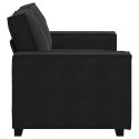 Sofa 2-osobowa, czarna, 120 cm, tapicerowana aksamitem Lumarko! Lumarko!