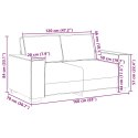 Sofa 2-osobowa, czarna, 120 cm, tapicerowana aksamitem Lumarko! Lumarko!
