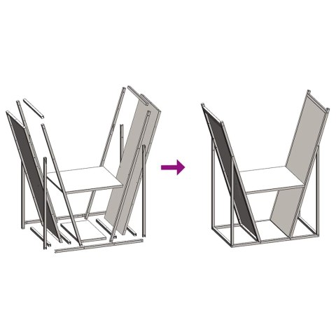 Stojak na drewno opałowe Oliwkowy Stal walcowana na zimno Lumarko! Lumarko!