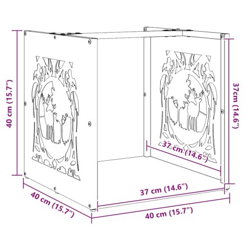 Stojak na drewno opałowe biały Stal walcowana na zimno Lumarko! Lumarko!