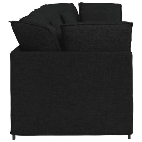 VidaXL Sofa modułowa z poduszkami Tkanina Czarna