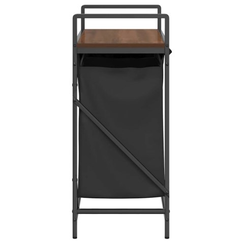 Kosz na pranie 2 przegrody z półką, brązowy dąb Lumarko! Lumarko!