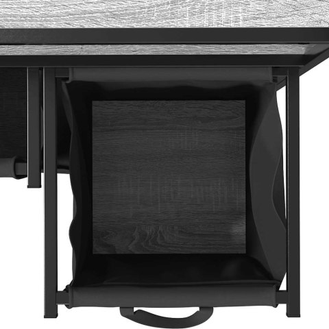 Kosz na pranie 3 przegrody z półkami, szary dąb sonoma Lumarko! Lumarko!