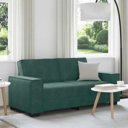Sofa 2-osobowa, ciemnozielona, 140 cm, tapicerowana aksamitem Lumarko! Lumarko!