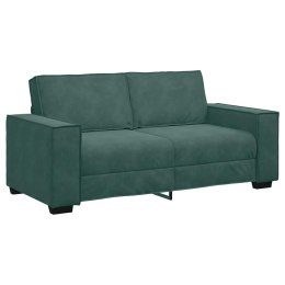 Sofa 2-osobowa, ciemnozielona, 140 cm, tapicerowana aksamitem Lumarko! Lumarko!