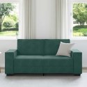Sofa 2-osobowa, ciemnozielona, 140 cm, tapicerowana aksamitem Lumarko! Lumarko!