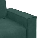 Sofa 2-osobowa, ciemnozielona, 140 cm, tapicerowana aksamitem Lumarko! Lumarko!