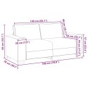 Sofa 2-osobowa, ciemnozielona, 140 cm, tapicerowana aksamitem Lumarko! Lumarko!