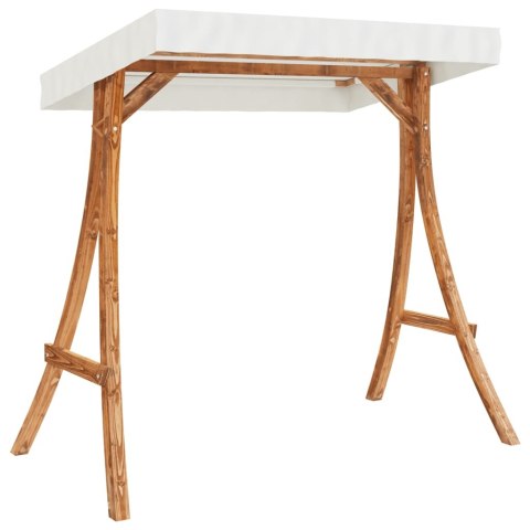 Huśtawka z zadaszeniem, lite drewno świerkowe w kolorze teku Lumarko! Lumarko!