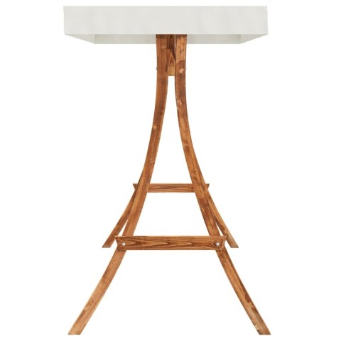 Huśtawka z zadaszeniem, lite drewno świerkowe w kolorze teku Lumarko! Lumarko!