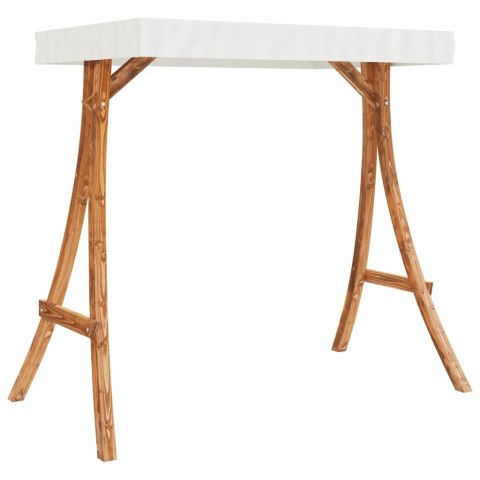 Huśtawka z zadaszeniem, lite drewno świerkowe w kolorze teku Lumarko! Lumarko!