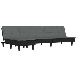 Sofa rozkładana L, ciemnoszara, 255x140x70 cm, tkanina Lumarko! Lumarko!