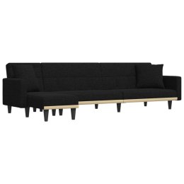 Sofa rozkładana L, czarna, 275x140x70 cm, tkanina Lumarko! Lumarko!