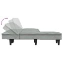 Sofa rozkładana L, jasnoszara, 255x140x70 cm, aksamit Lumarko! Lumarko!