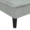 Sofa rozkładana L, jasnoszara, 255x140x70 cm, aksamit Lumarko! Lumarko!