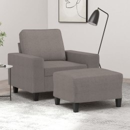 Fotel z podnóżkiem, taupe, 60 cm, obity tkaniną Lumarko! Lumarko!