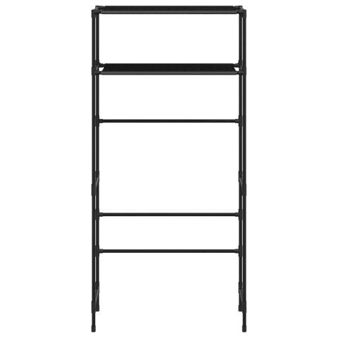 2-poziomowy regał nad pralkę, czarny, 69x28x143 cm, żelazny Lumarko! Lumarko!