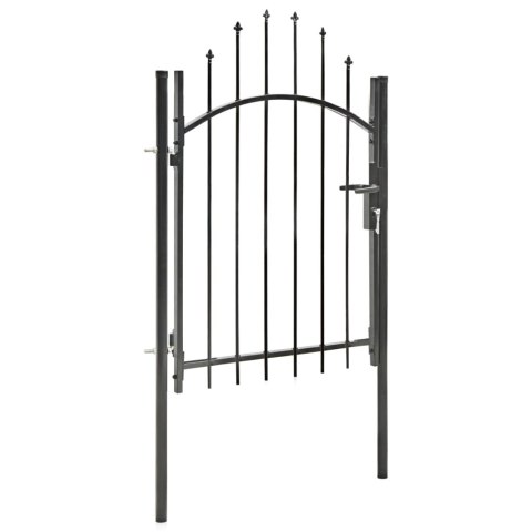 Brama ogrodowa Woerden, stal, 1x1,25 m, czarna