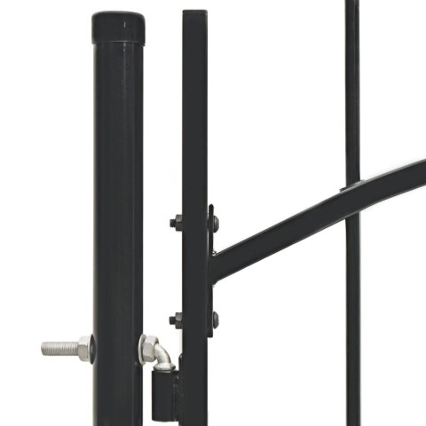 Brama ogrodowa Woerden, stal, 1x1,25 m, czarna