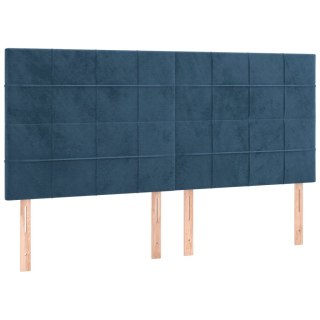 Zagłówki do łóżka, 4 szt, ciemnoniebieski, 90x5x78/88cm aksamit Lumarko! Lumarko!