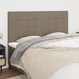 Zagłówki do łóżka, 4 szt., taupe, 80x5x78/88 cm, tkanina Lumarko! Lumarko!