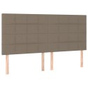 Zagłówki do łóżka, 4 szt., taupe, 80x5x78/88 cm, tkanina Lumarko! Lumarko!