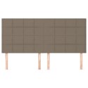 Zagłówki do łóżka, 4 szt., taupe, 80x5x78/88 cm, tkanina Lumarko! Lumarko!
